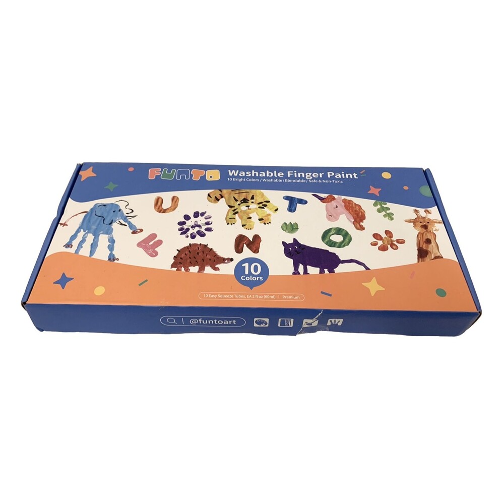 NEW Funto Washable Finger Paint Kids Assorted Colors Safe Non Toxic TMP20